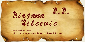Mirjana Milčević vizit kartica